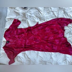 Bobeau Floral Wrap Dress